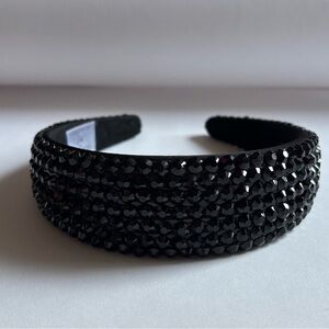 Natalie Mills Chic Black Beaded Headband